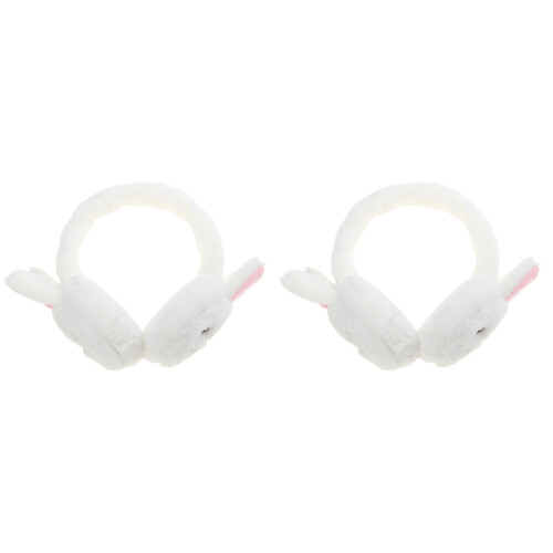 2Pcs Winter Children Ear Protector Rabbit Plush Earmuff Warmer 1