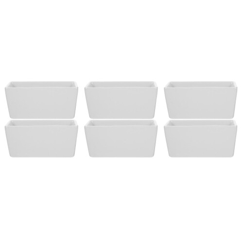 6 Pcs Simple Sugar Bowl Flat Bottom Rectangular Container For Cafe 2
