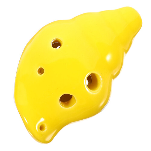 3Pcs Conch Shape 6-Hole Ceramic Ocarina Instrument 1