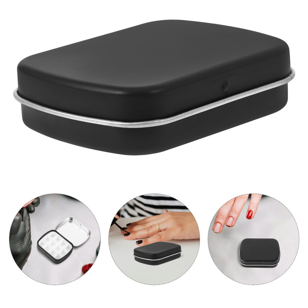 Solustre 5Pcs Nail Charms Container Rhinestone Bead Storage Box Multi-Grid