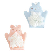 Double Sided Bath Gloves 6-Piece Set Gentle Cleansing Mitts For Adults Teens Kids Soft Travel Bath Mitts