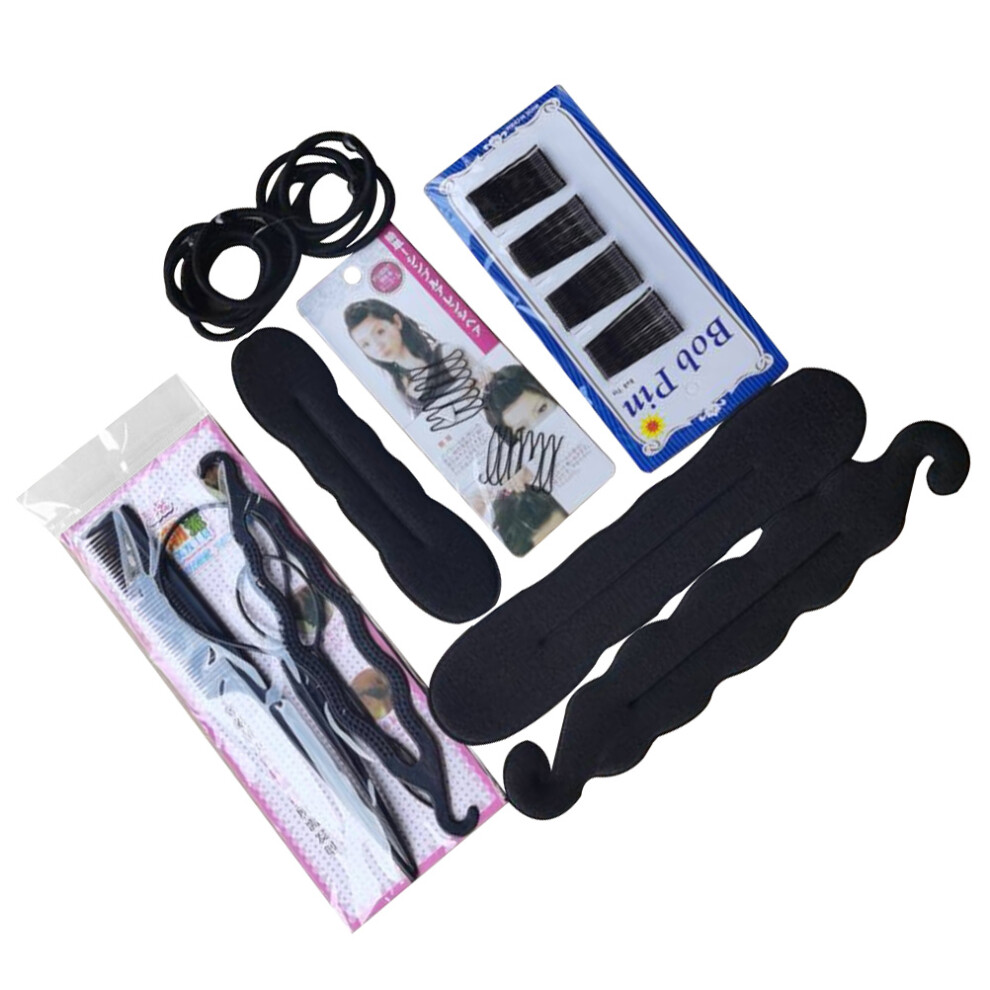 Inoomp Unisex 2 Sets Hair Bun Maker And Braiding Tool Kit