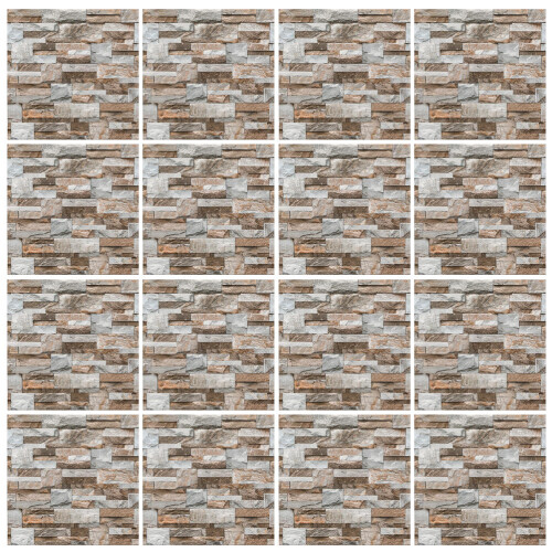 60 Sheets Brick Wall Stickers Vintage Peel And Stick Tiles Decor 2
