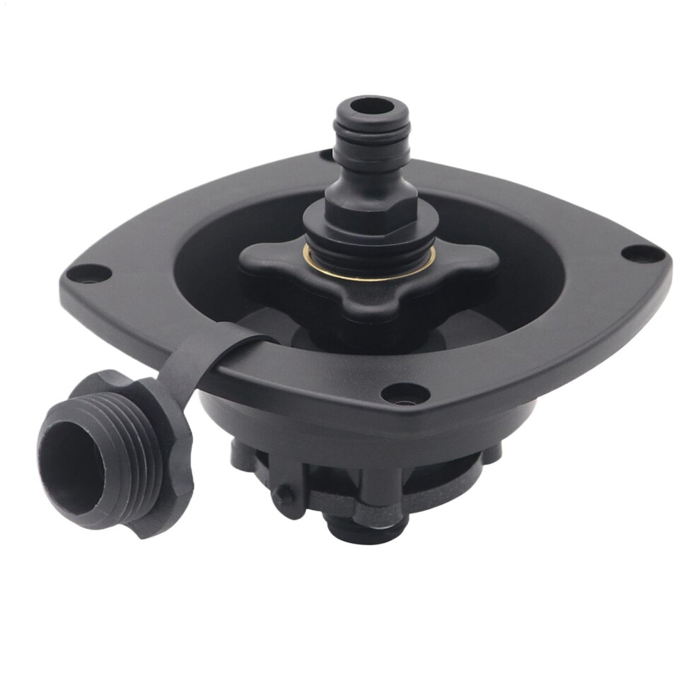 Rv Water Inlet Connection For Rv Use, Water Inlet Valve With Cover, Water Tank Hose Filler, Marine Grade Fittings Black 9393856191710