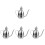 4Pcs Stainless Steel Vinegar Dispenser Multi Function Oil Container 4