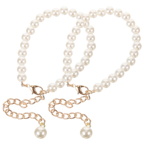 8 Pcs Pearl Shoe Straps For Heels 1
