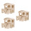 3Pièces Hamster Bois Durable Animaux Couche Double 4