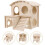 3Pièces Hamster Bois Durable Animaux Couche Double 9