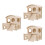 3Pièces Hamster Bois Durable Animaux Couche Double 7