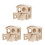 3Pièces Hamster Bois Durable Animaux Couche Double 6