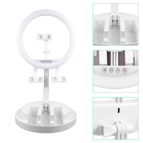 Led Ring Light With Stand And Phone Holder For And Makeup 2