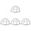 4Pcs Detector Cover 106-132Mm Bracket Guard Cage 4
