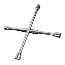 Folding Lug Wrench For Car Tire Repair, Compact Ergonomic Design, All Vehicle Models Compatible, Steel Construction