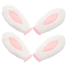 8 Pcs Rabbit Ears Plush Decoration For Motorcycle Skiing Biking