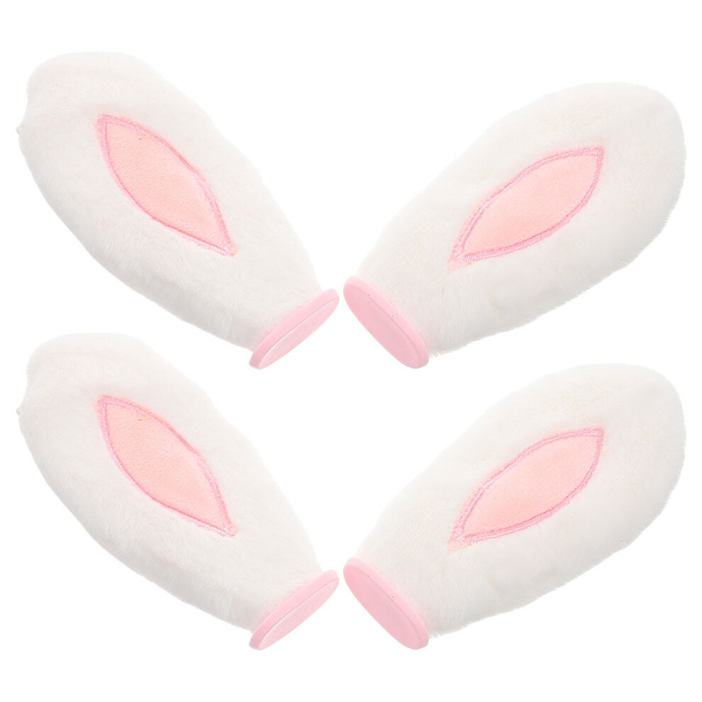 8 Pcs Rabbit Ears Plush Decoration For Motorcycle Skiing Biking 033394980993