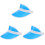 3Pcs Sun Visor Hat Colored Wide Brim Plastic Outdoor Hat 4