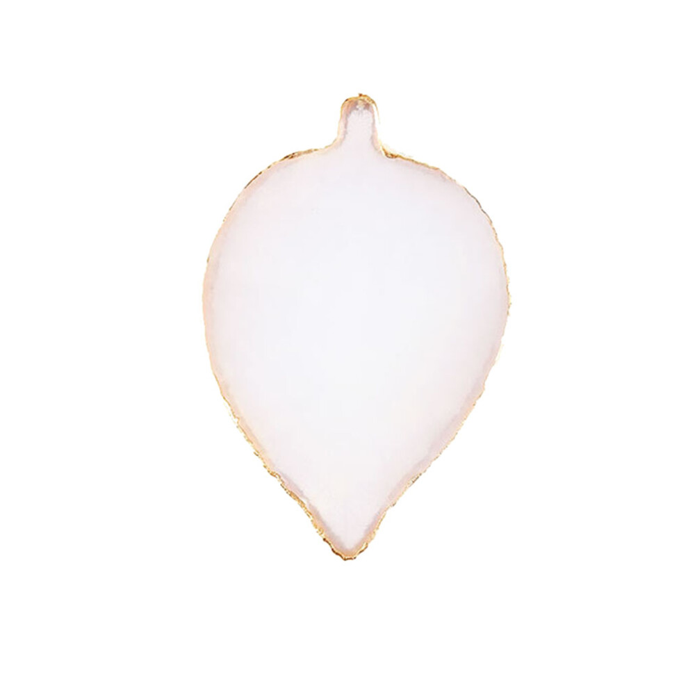 Solustre 3 Pcs Leaf Shaped Manicure Nail Color Plate Tool White