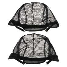 12Pièces Casquettes Résille Élastique Noires Pour Perruques