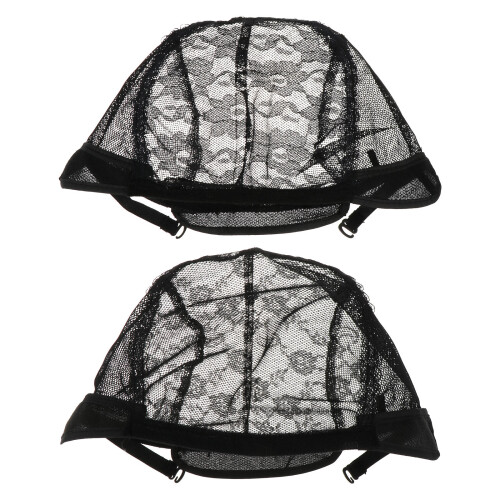 12Pièces Casquettes Résille Élastique Noires Pour Perruques