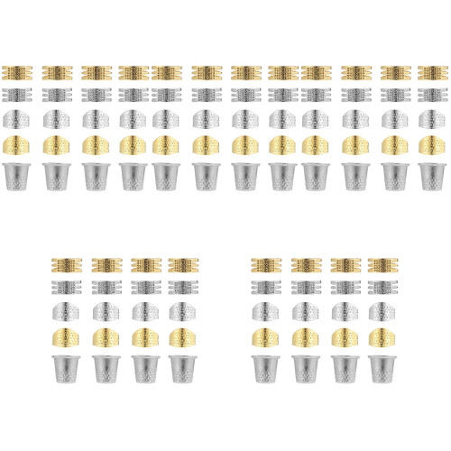 100 Pcs Diy Copper Sewing Thimble For Cross Stitch Finger Protection 2