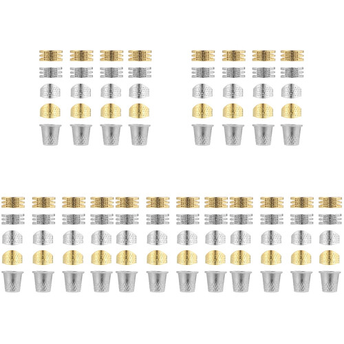 100 Pcs Diy Copper Sewing Thimble For Cross Stitch Finger Protection 1