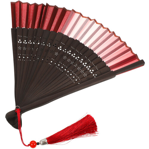 3Pcs Folding Fan Chinese Style With Tassel For Dancing