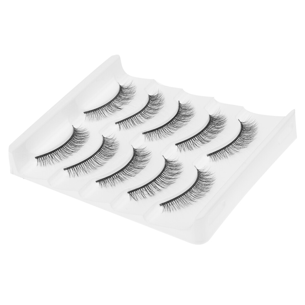 Artibetter 10 Pairs False Eyelashes Chemical Fiber Natural 3D Lashes