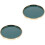 2Pcs Ceramic Cake Tray Round Dessert Stand 9Inch 3