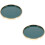2Pcs Ceramic Cake Tray Round Dessert Stand 9Inch 6
