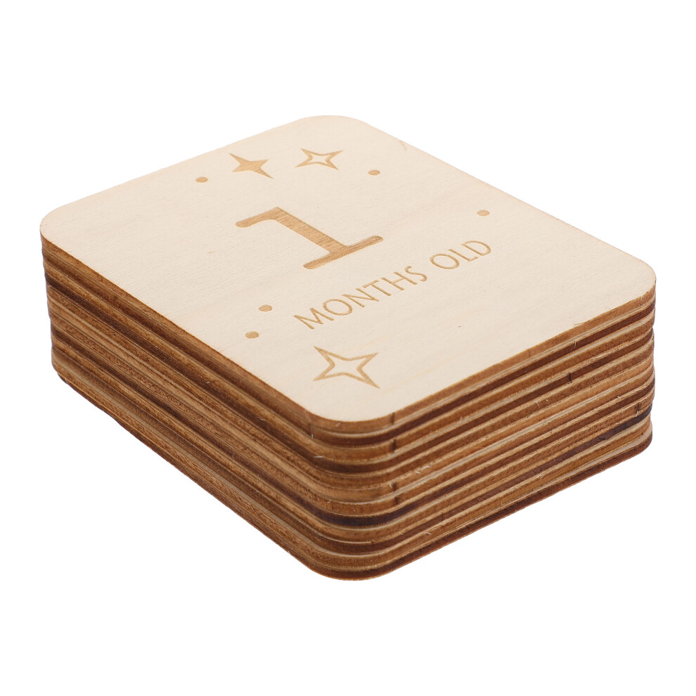 48 Pcs Wood Milestone Slices For Baby Monthly Tracking Inoomp