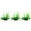 3Pcs Green Plastic Aquarium Plants For Fish Tank Decor 4