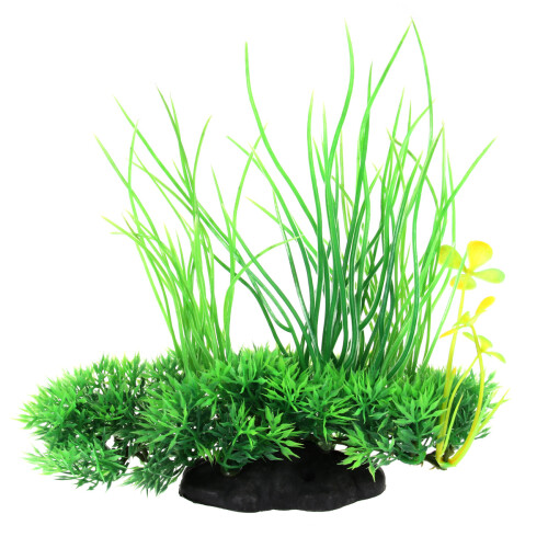 3Pcs Green Plastic Aquarium Plants For Fish Tank Decor