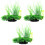 3Pcs Green Plastic Aquarium Plants For Fish Tank Decor 3