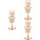 3Pcs Candlestick Holder Tea Light Base Wrought Iron Decor 7