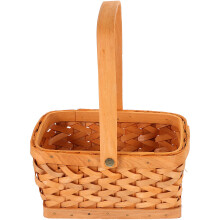 2Pcs Woven Storage Basket With Handle For Floral And Picnic Use