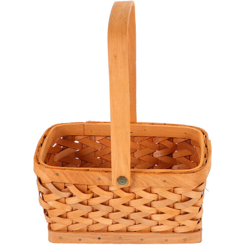2Pcs Woven Storage Basket With Handle For Floral And Picnic Use