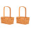 2Pcs Woven Storage Basket With Handle For Floral And Picnic Use 4
