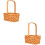 2Pcs Woven Storage Basket With Handle For Floral And Picnic Use 8