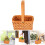 2Pcs Woven Storage Basket With Handle For Floral And Picnic Use 11