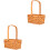 2Pcs Woven Storage Basket With Handle For Floral And Picnic Use 5