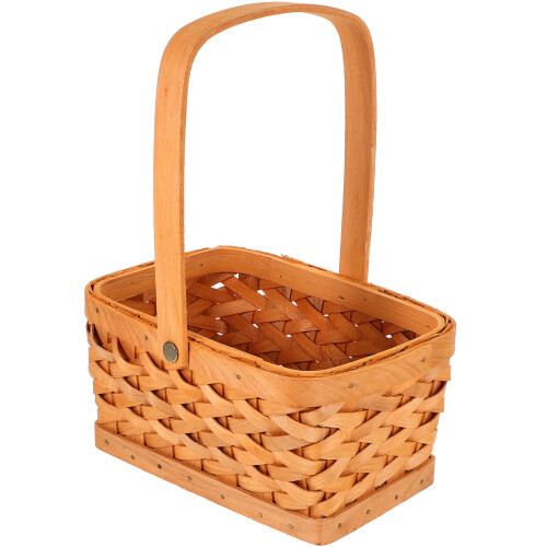 2Pcs Woven Storage Basket With Handle For Floral And Picnic Use 1