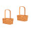 2Pcs Woven Storage Basket With Handle For Floral And Picnic Use 6