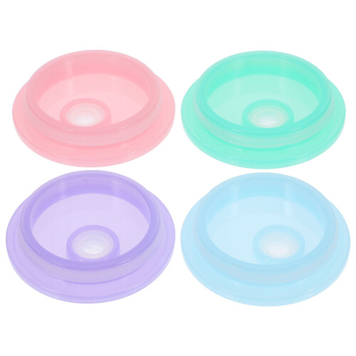 12 Pcs Mason Jar Lid With Straw Hole For Glass Cup Canning 2