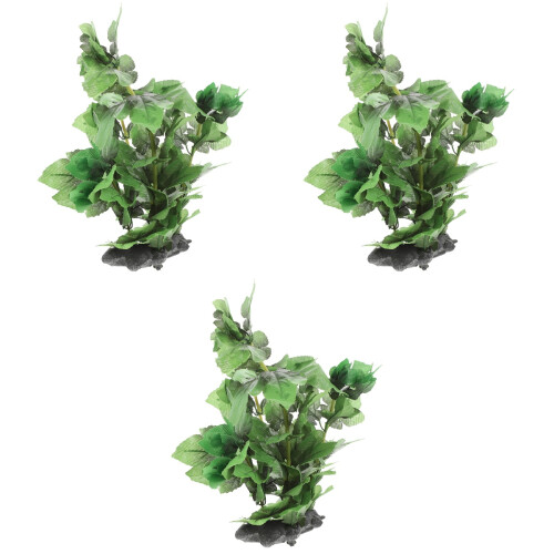 3Pcs Delicate Aquarium Decor Desktop Fish Tank Plastic Fake Plants 2