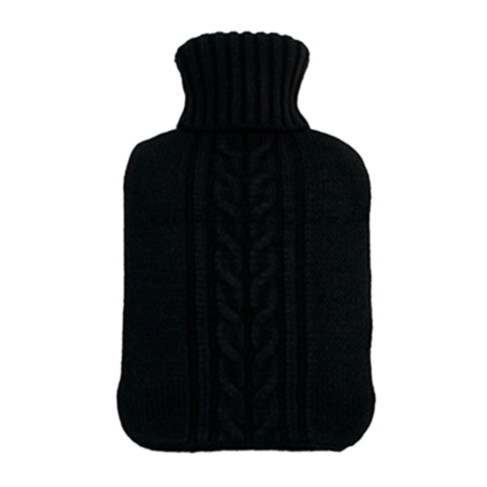 Artibetter Black 2Pcs 2L Knitted Cover For Hot Water Bottle Relief Comfort