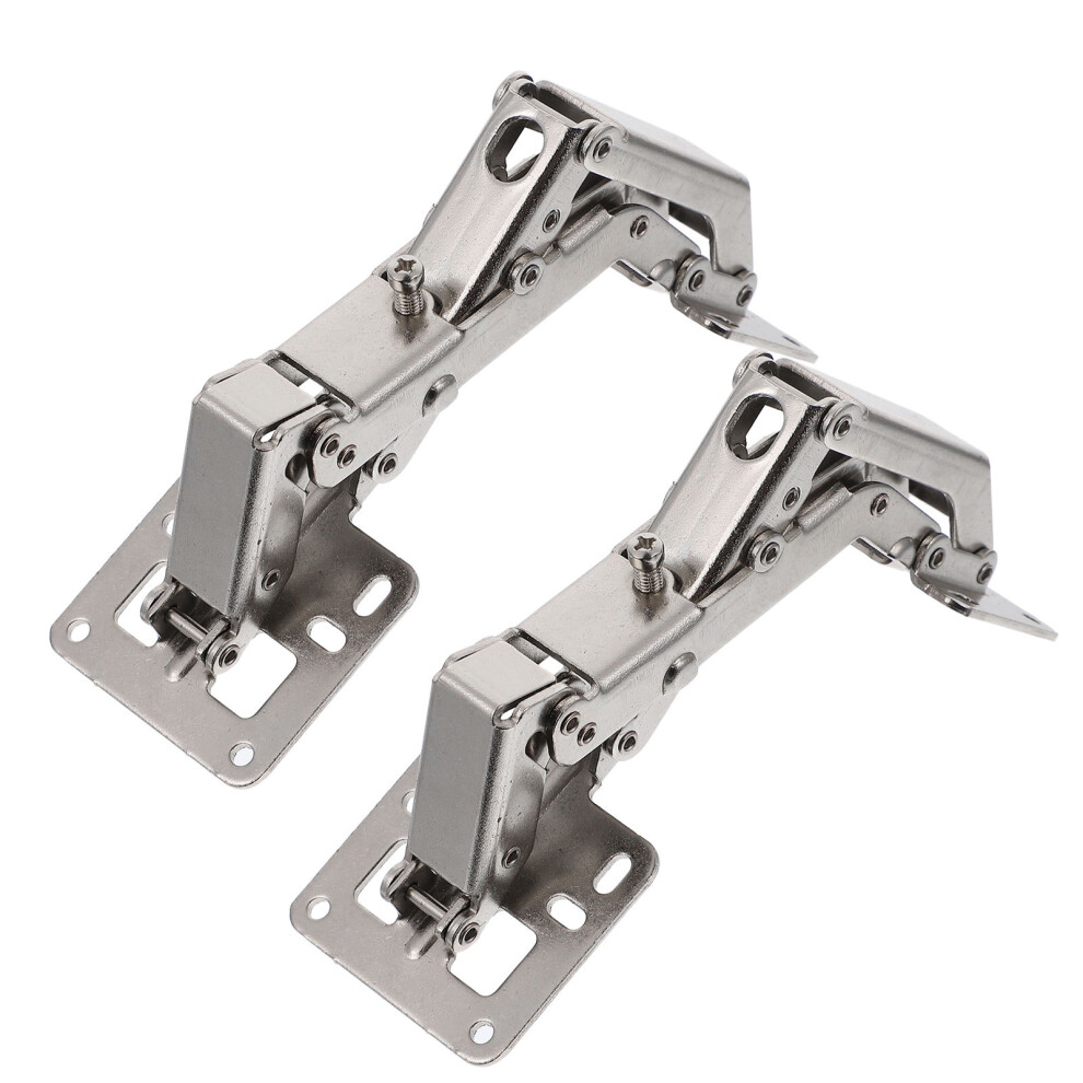 6 Pcs 170 Degree Frameless Concealed Hydraulic Cabinet Hinges 033394927325