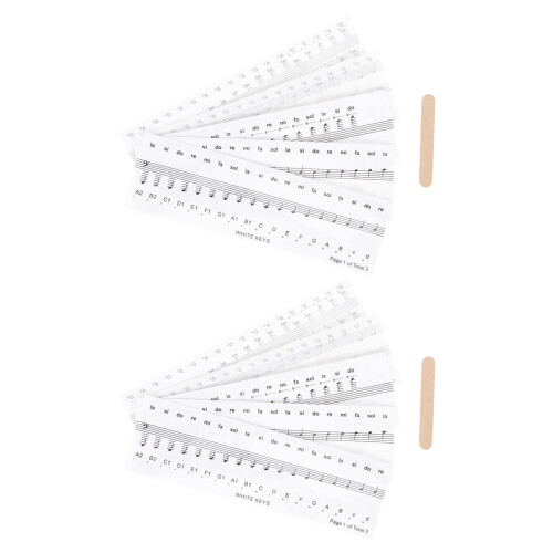 4 Sets Creative Piano Introduction And Comparison Sticker 2