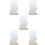 5Pcs Wooden Base Desktop Acrylic Irregular Makeup Mirror 10