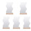 5Pcs Wooden Base Desktop Acrylic Irregular Makeup Mirror 4