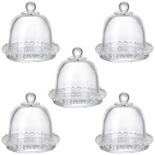 20 Pcs Transparent Dust Proof Glass Cover For Food Cake Display